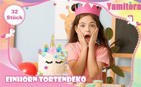 Einhorn-Torten-Party: Begeisterung beim Anschnitt