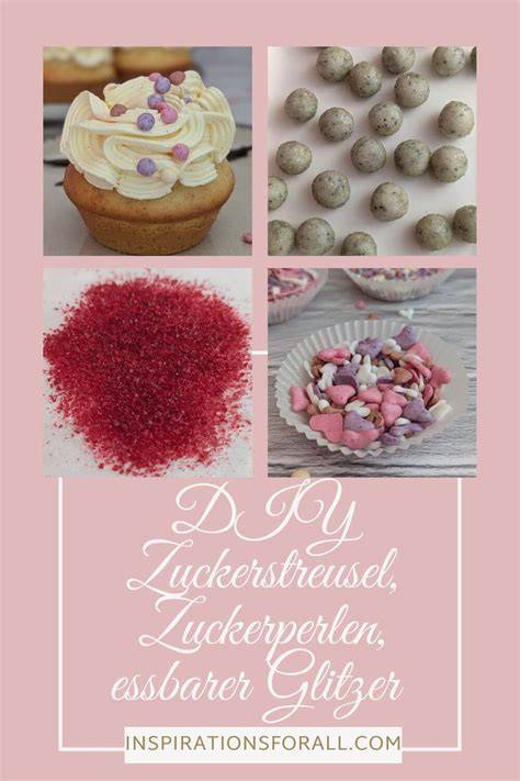Einmachgläser mit selbstgemachten Zuckerperlen und Glitzer