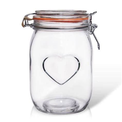 Einmachglas mit Herz-Motiv und Twist-Off-Deckel, geeignet für Marmelade