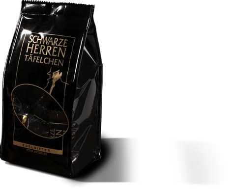 Einzeln verpackte Täfelchen Schwarze Herren für unterwegs