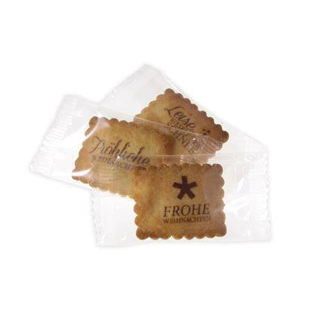 Einzelverpackte bedruckte Butterkekse mit Logo