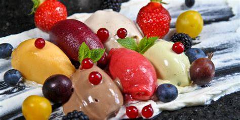 Eis und Sorbet als Festtagsdessert