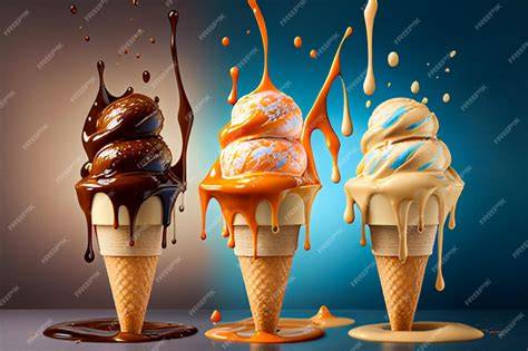 Eisbecher mit verschiedenen Streusel-Toppings