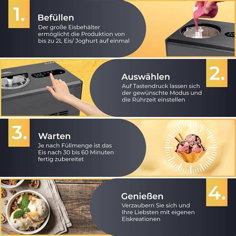 Eismaschine-Granatapfel-Eis-Optionen