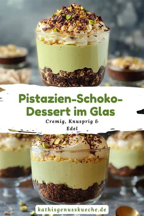 Eisparfait im Glas mit Pistazien und Zimt