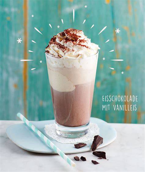 Eisschokolade mit Sahne und Vanilleeis