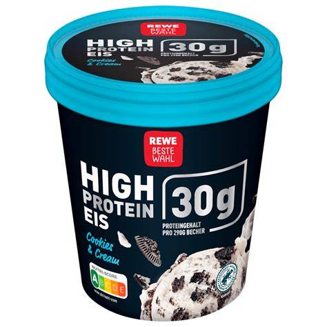 Eisvarianten im Supermarkt (Sortiment: Sorbet, Protein-Eis, vegane Becher)