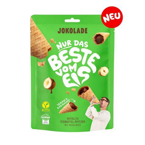 Eiswaffel-Spitzen mit Schokolade und Haselnussfüllung