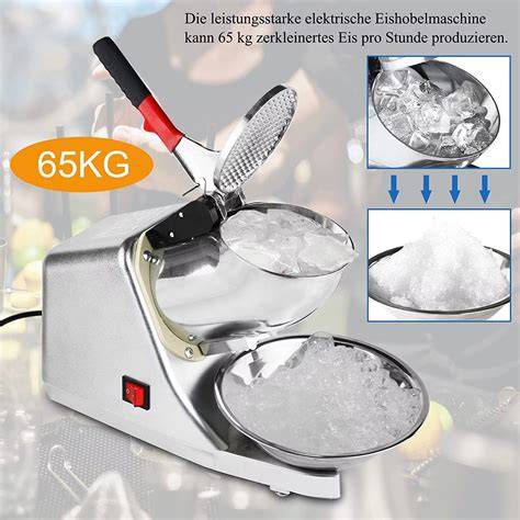 Elektrischer Ice Crusher in Aktion