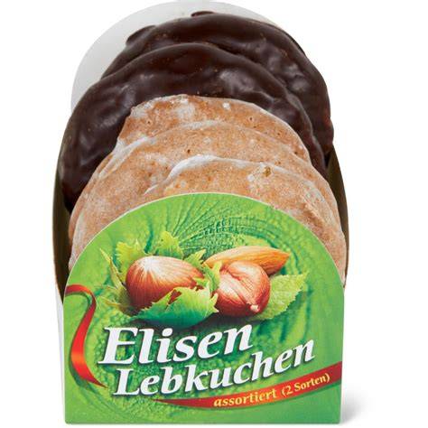 Elisen Lebkuchen auf Oblaten, fertig glasiert