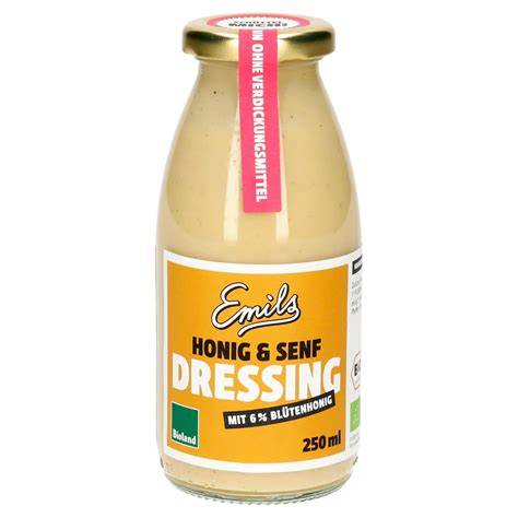 Emils Honig Senf Dressing Flasche mit Bio-Zutaten