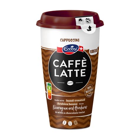 Emmi Caffè Latte Becher und Zutaten