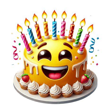 Emoji Cupcake Torte als Geburtstagskuchen