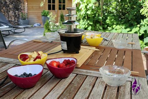 Empfohlenes frisches Obst und Beilagen für Schokobrunnen