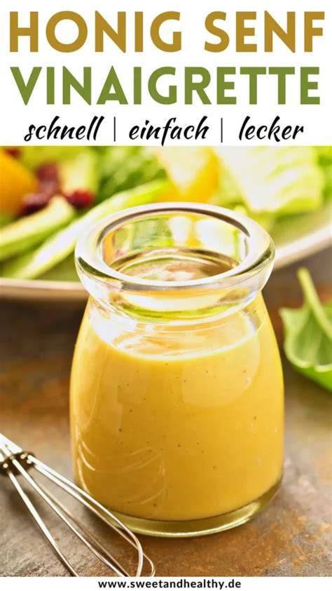 Emulsion einer Honig-Senf-Vinaigrette Schritt-für-Schritt