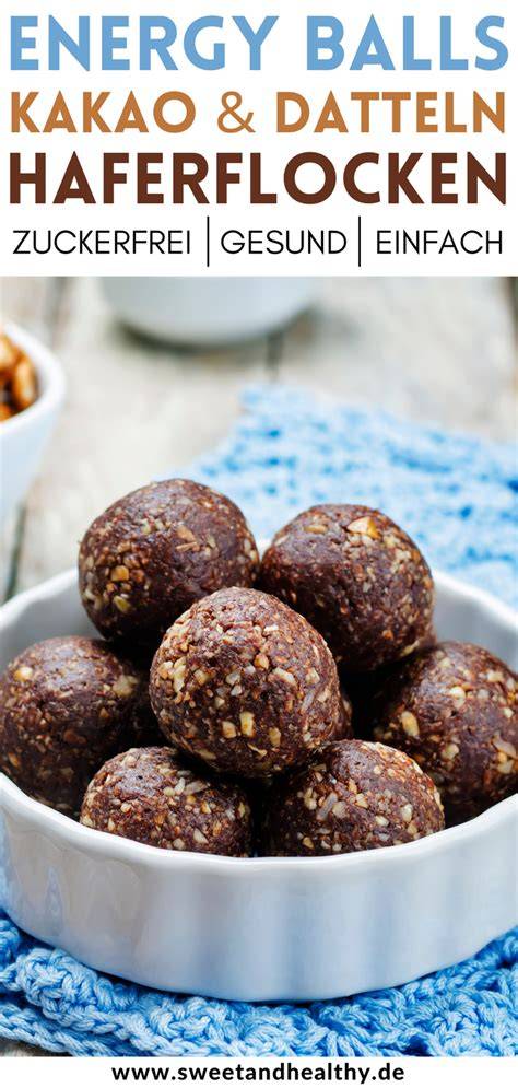 Energy Balls mit Datteln und Haferflocken