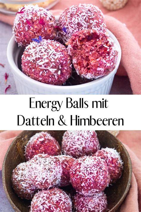 Energy Balls mit Himbeeren