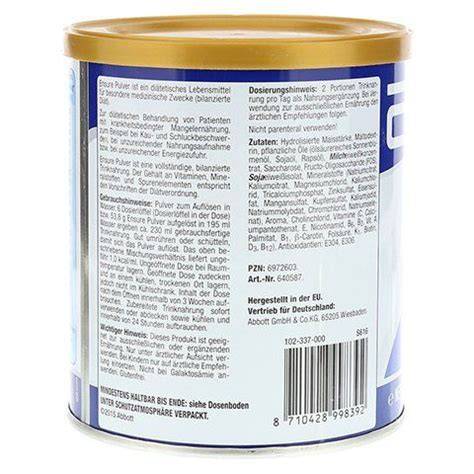 Ensure Pulver Dose und Zubereitung