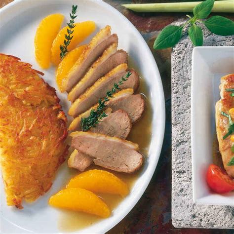 Entenbrustfilets in der Pfanne mit Orangensauce