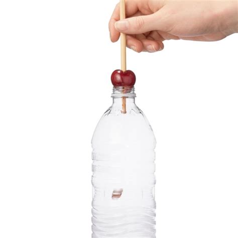 Entsteinen-Trick mit Flasche und Stäbchen