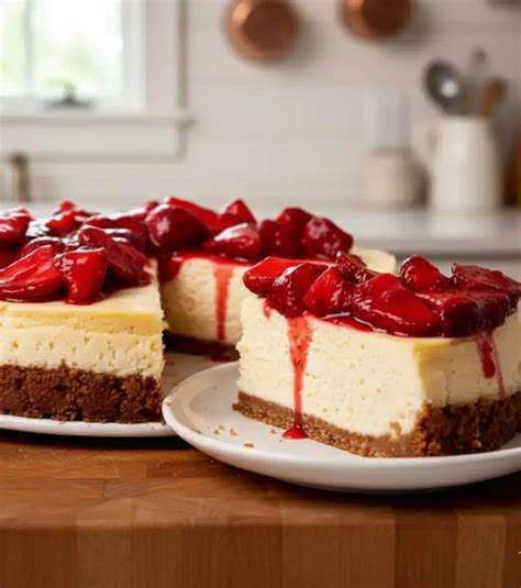 Erdbeer‑Topping auf Käsekuchen