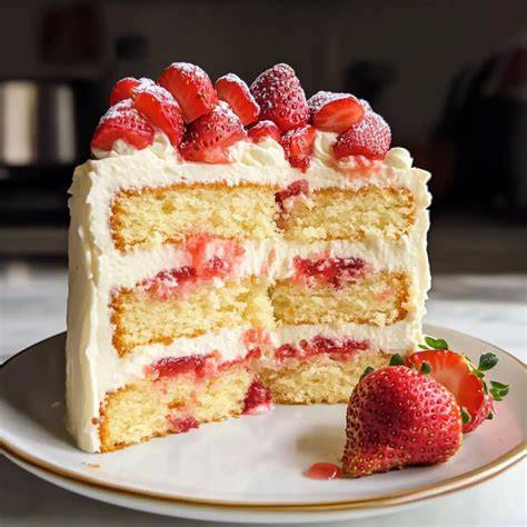 Erdbeer-Mascarpone geschichtete Torte