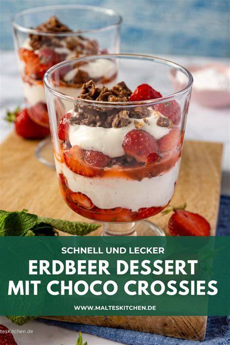 Erdbeer-Quark-Schichten mit Choco Crossies