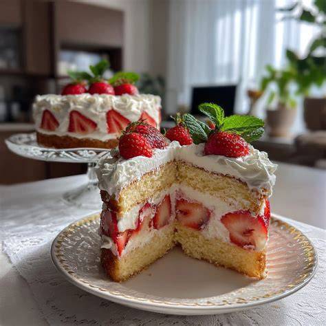 Erdbeer-Rhabarber-Guss auf Joghurtcreme - Schritt-für-Schritt