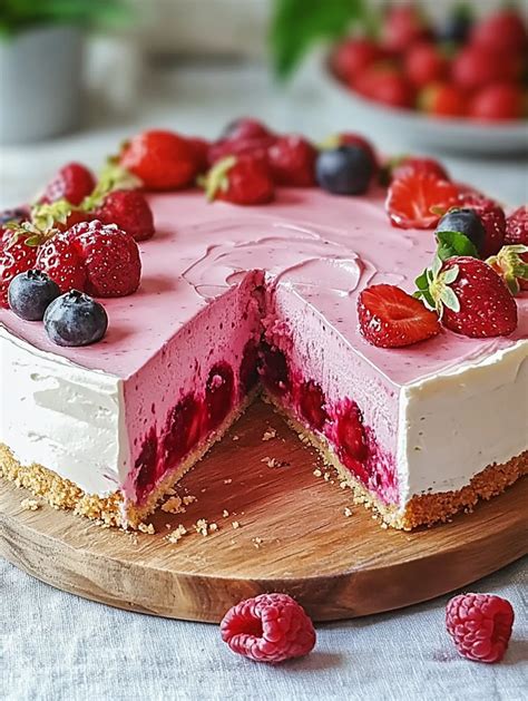 Erdbeer-Torte mit Buttercreme und frischen Beeren