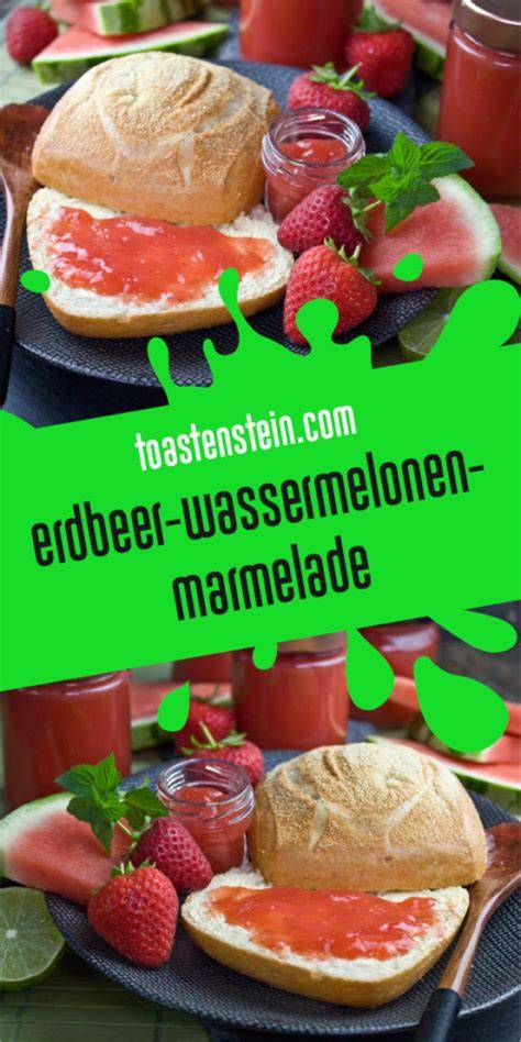 Erdbeer-Wassermelonen-Marmelade - Zubereitung, Zutaten und Gläser