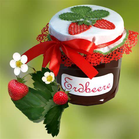 Erdbeeren, Marmelade, Deko