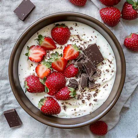 Erdbeeren und Zartbitterschokolade, Zutatenstillleben