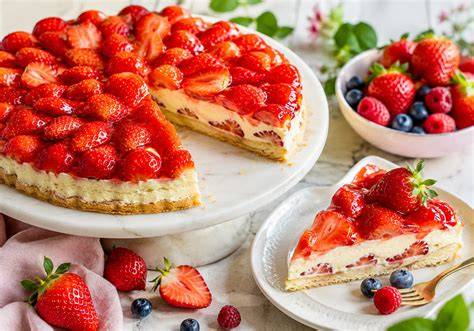 Erdbeertorte mit frischen Früchten