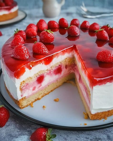 Erdbeertorte ohne Zucker
