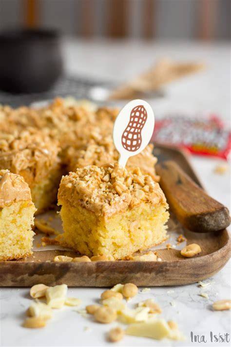 Erdnuss-Blondies in Form