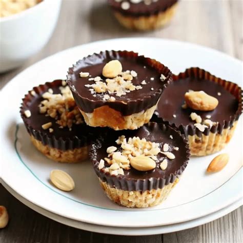 Erdnussbutter Cups in Papierförmchen