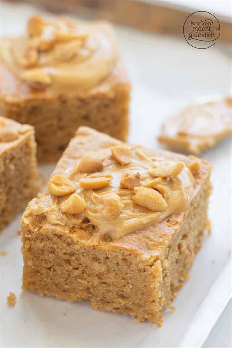 Erdnussbutter Kuchen mit Schokoladenstückchen und Nüssen