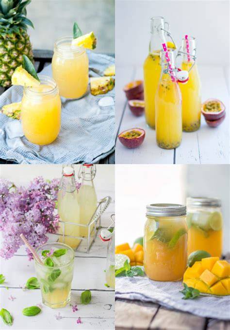 Erfrischende selbstgemachte Sommergetränke im Glas