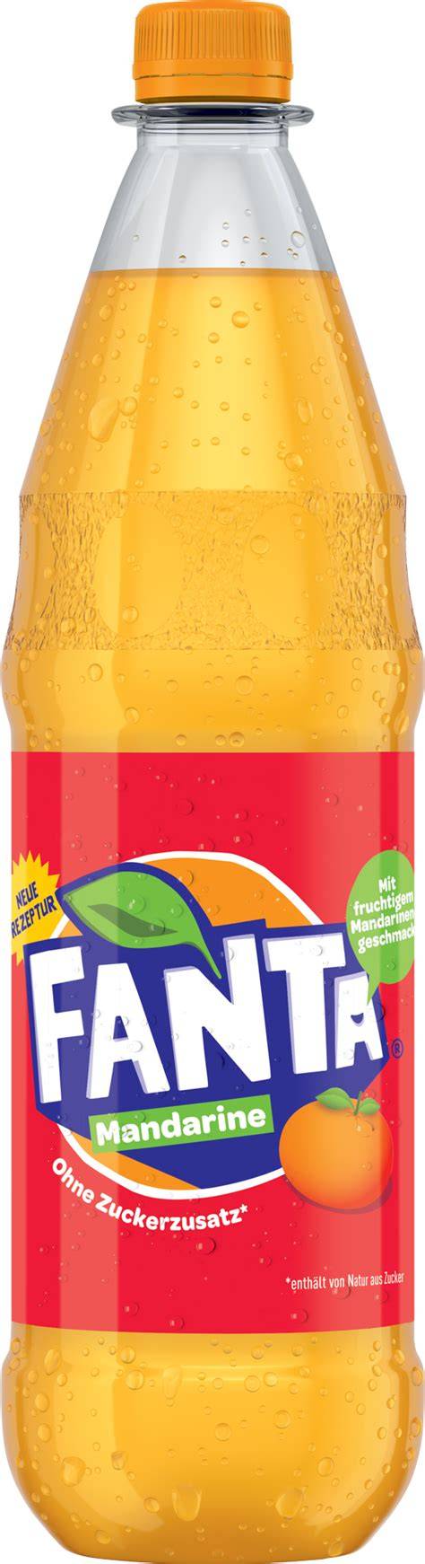 Erfrischendes Glas Fanta Mandarine Zero mit Mandarinenfrüchten