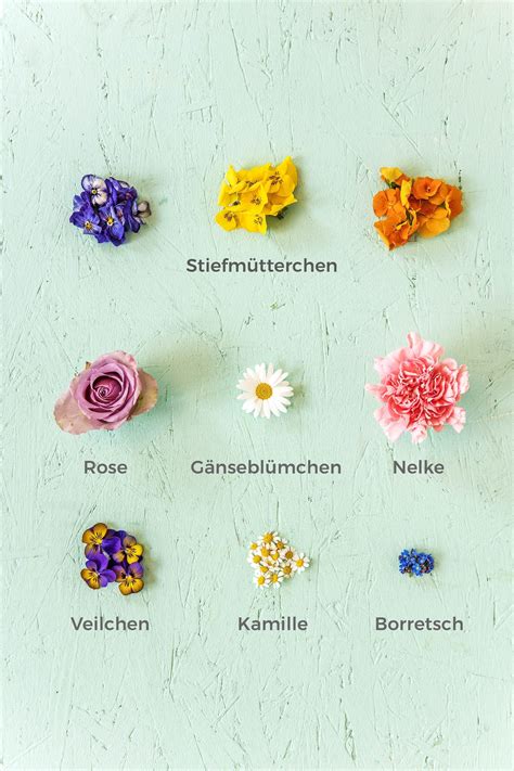 Essbare Blumen und Cake Topper