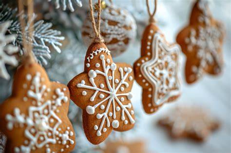 Essbare Lebkuchen-Christbaum-Anhänger