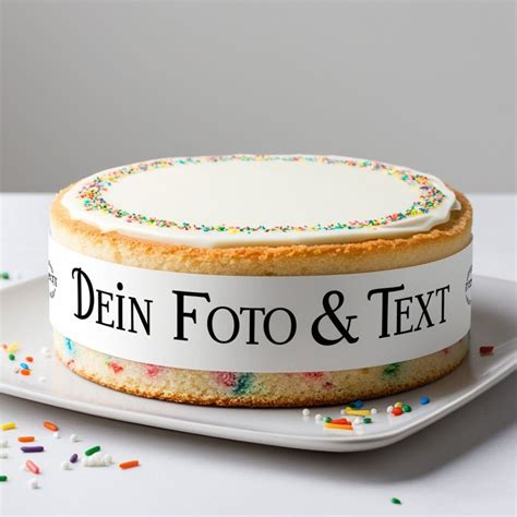 Essbarer Fotodruck auf Fondanttorte