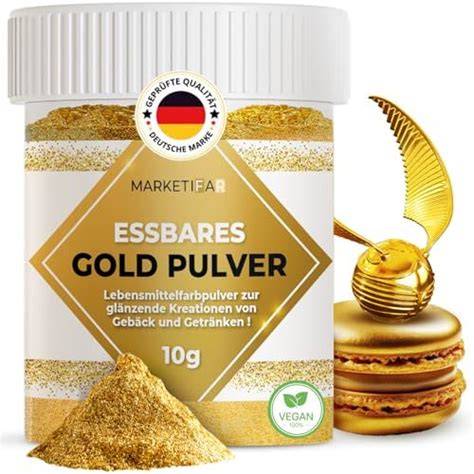 Essbarer Goldstaub zum Dekorieren von Cocktails