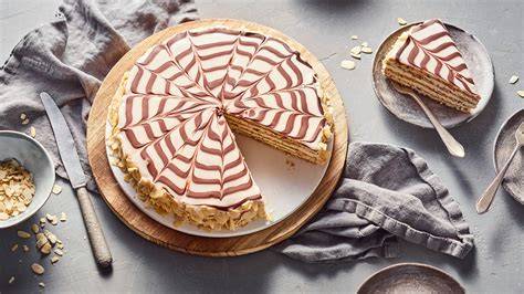 Esterházy-Torte mit charakteristischem Muster