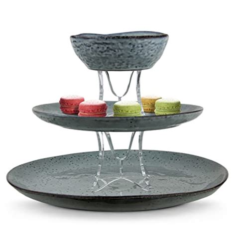 Etagere mit wendbaren Tellern und farbiger Pulverbeschichtung