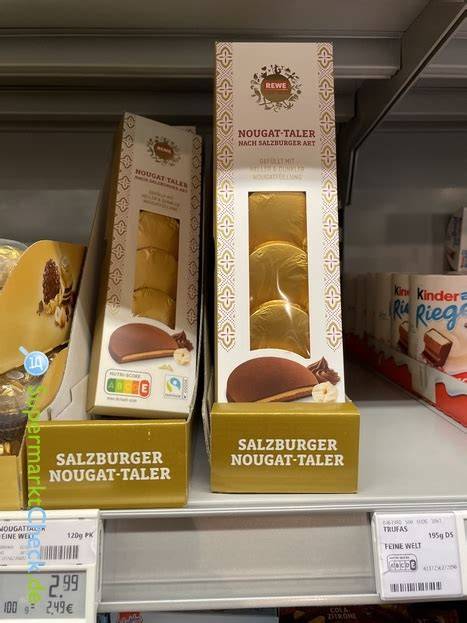 Etikettenbeispiel REWE Feine Welt Nougat Taler