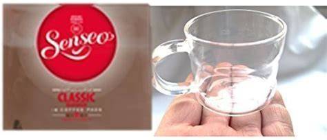 Exklusive Senseo Glastassen 100 ml mit Logo