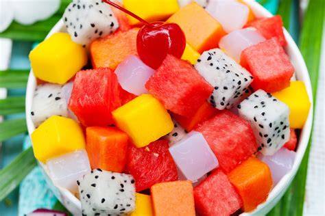 Exotischer Obstsalat mit Mango