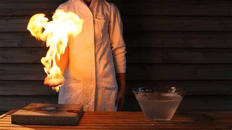 Experimente mit brennender Schokolade