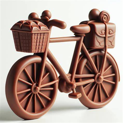 Fahrrad aus Schokolade Symbol Nachhaltigkeit